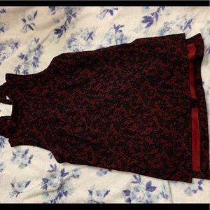 red with black lace michael kohr vest